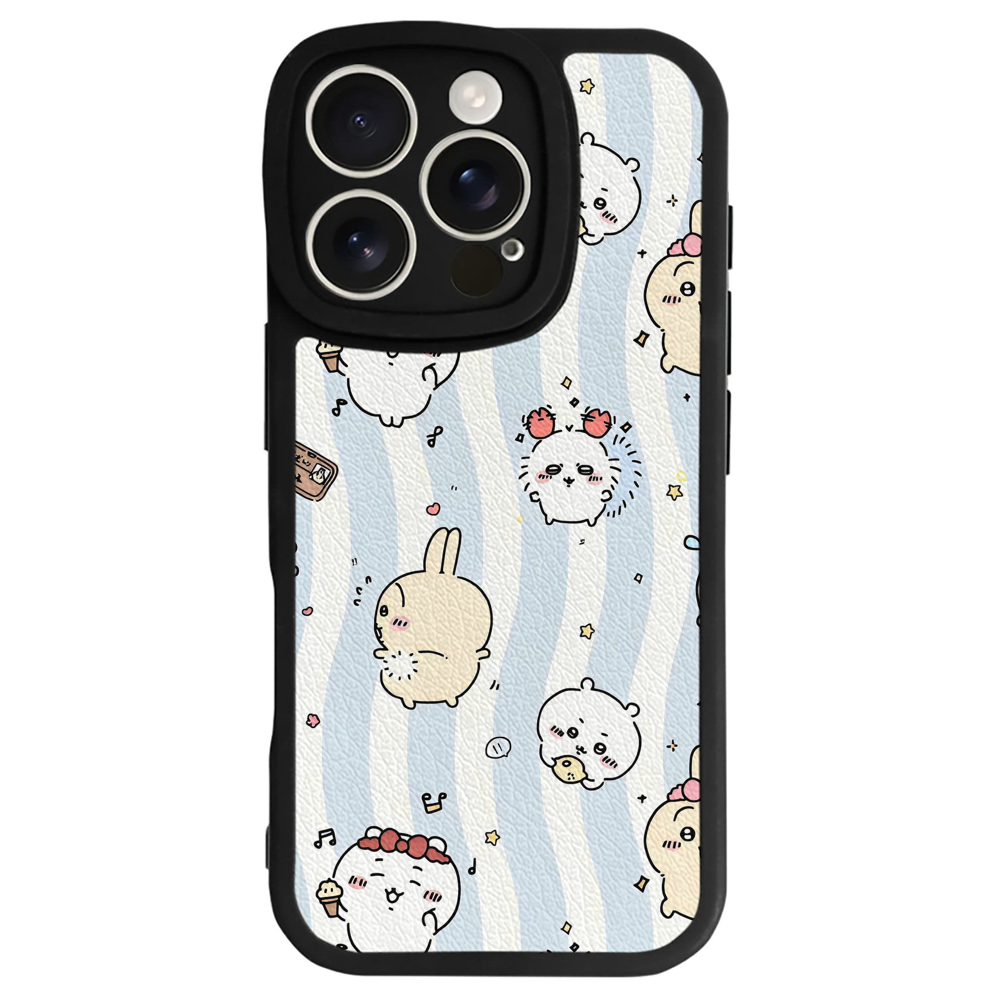 （画像用） ちいかわ Chii-kawa 【iPhone 16シリーズ対応】シリコンスマホケース（レザー調） 材質：シリコン